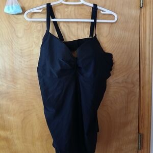 Cacique Black One Piece Swimwear Classic Matte Finish